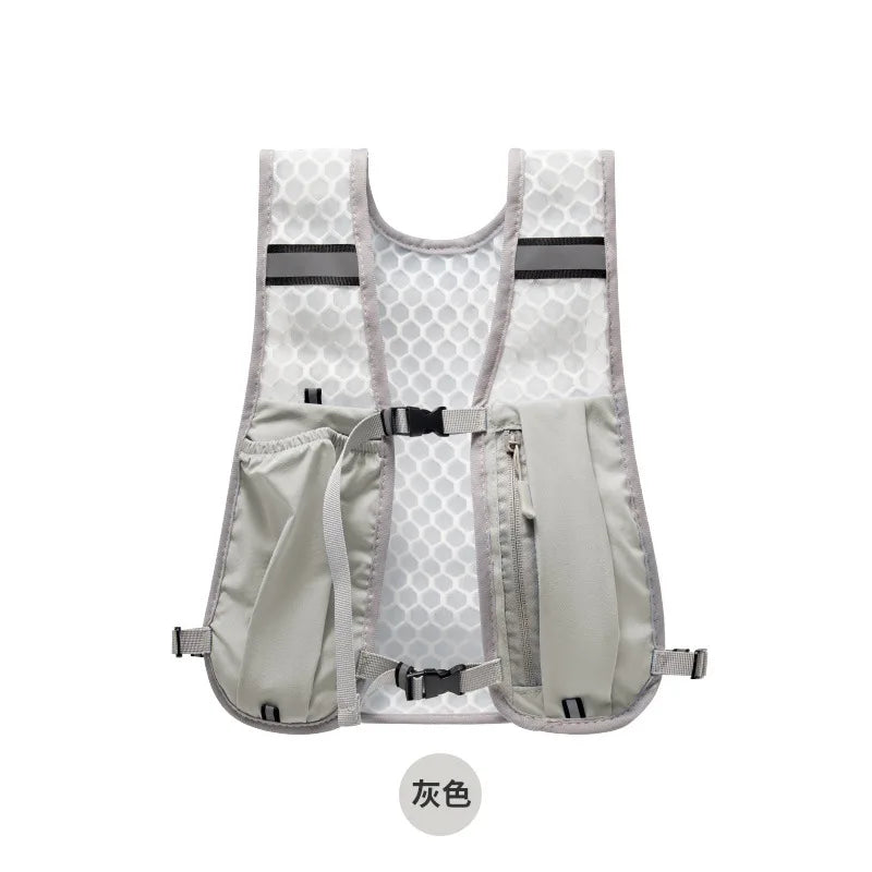 Ultralight Hydration Running Vest Reflective Breathable Adjustable Women Men Trail Marathon Cycling Hiking Water Bottle Vest