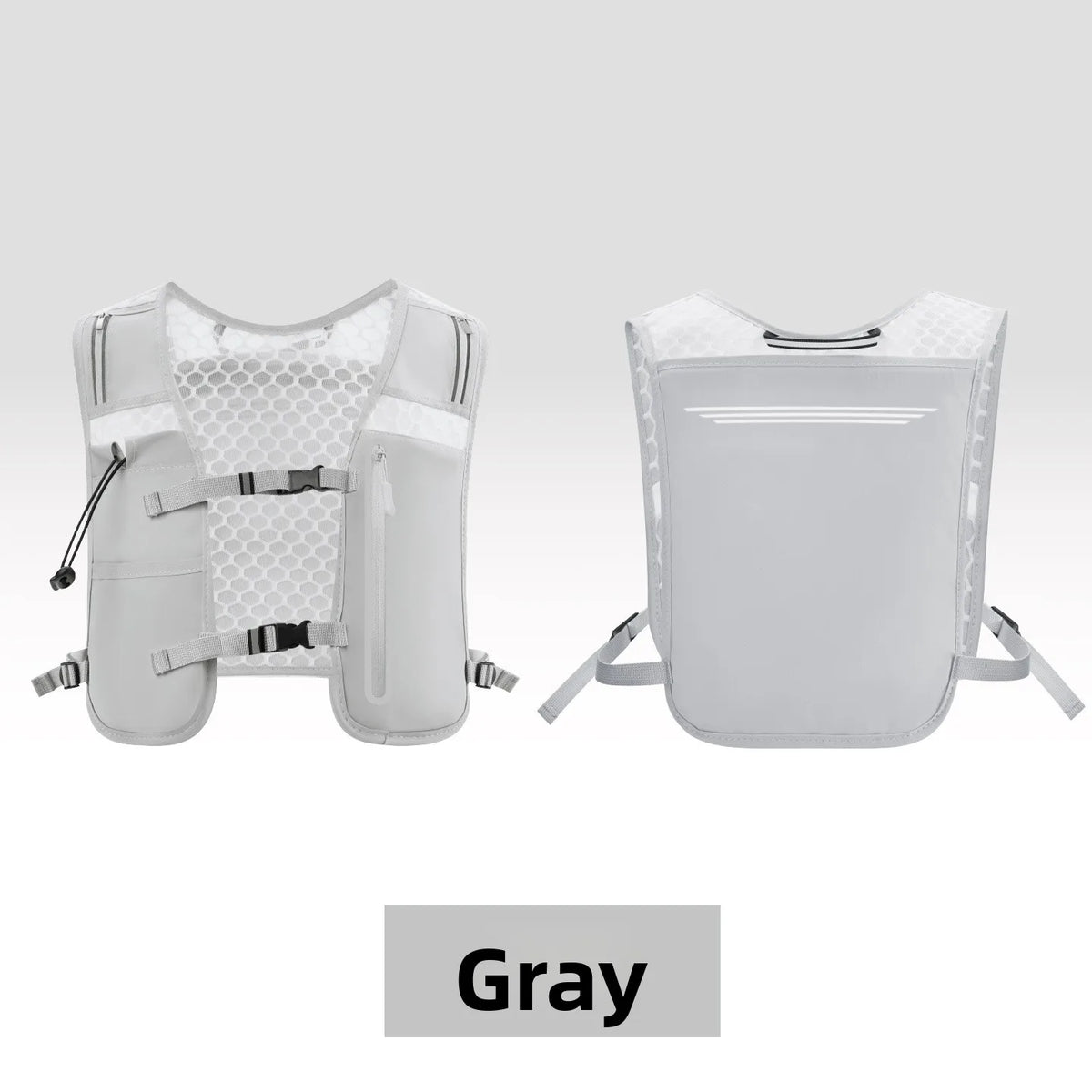 Ultralight Hydration Running Vest Reflective Breathable Adjustable Women Men Trail Marathon Cycling Hiking Water Bottle Vest