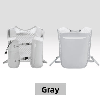 Ultralight Hydration Running Vest Reflective Breathable Adjustable Women Men Trail Marathon Cycling Hiking Water Bottle Vest