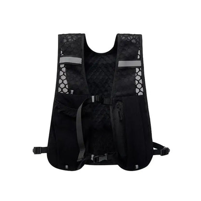 Biking Running Storage Vest Lightweight Running Vest Reflective Hydration Water Chest Pack with Phone Storage Pocket