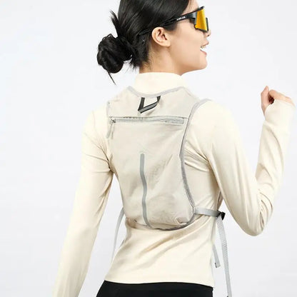 Biking Running Storage Vest Lightweight Running Vest Reflective Hydration Water Chest Pack with Phone Storage Pocket