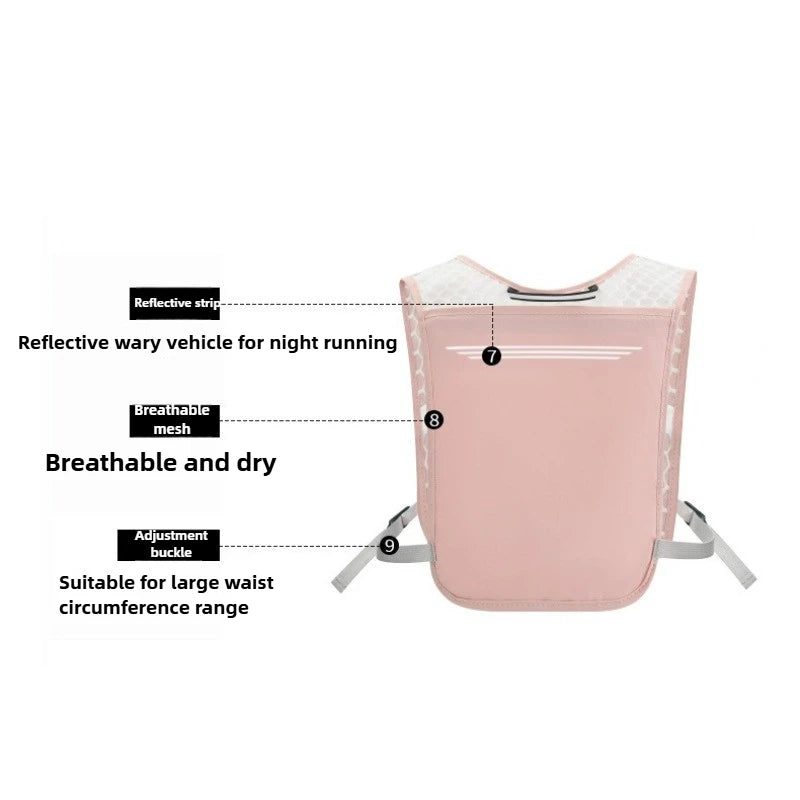 Ultralight Hydration Running Vest Reflective Breathable Adjustable Women Men Trail Marathon Cycling Hiking Water Bottle Vest