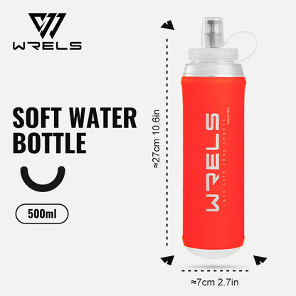 500ML TPU Soft Folding Water Bottles Bpa-Free Collapsible Sports Flasks for Hiking Climbing Camping Running Bottle
