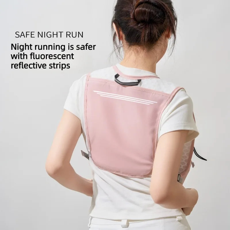 Ultralight Hydration Running Vest Reflective Breathable Adjustable Women Men Trail Marathon Cycling Hiking Water Bottle Vest