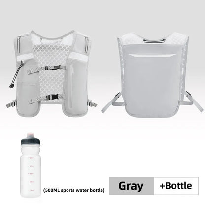 Ultralight Hydration Running Vest Reflective Breathable Adjustable Women Men Trail Marathon Cycling Hiking Water Bottle Vest