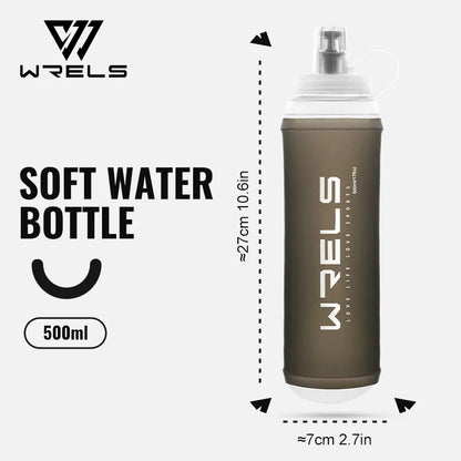 500ML TPU Soft Folding Water Bottles Bpa-Free Collapsible Sports Flasks for Hiking Climbing Camping Running Bottle