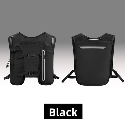 Ultralight Hydration Running Vest Reflective Breathable Adjustable Women Men Trail Marathon Cycling Hiking Water Bottle Vest