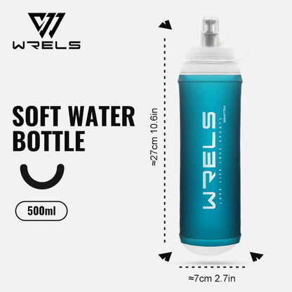 500ML TPU Soft Folding Water Bottles Bpa-Free Collapsible Sports Flasks for Hiking Climbing Camping Running Bottle