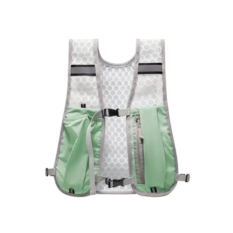 Biking Running Storage Vest Lightweight Running Vest Reflective Hydration Water Chest Pack with Phone Storage Pocket