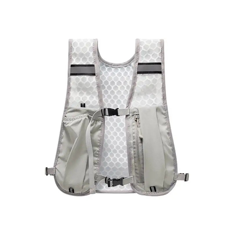 Biking Running Storage Vest Lightweight Running Vest Reflective Hydration Water Chest Pack with Phone Storage Pocket