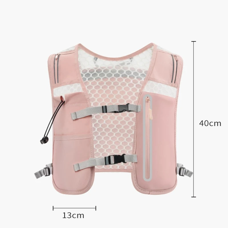 Ultralight Hydration Running Vest Reflective Breathable Adjustable Women Men Trail Marathon Cycling Hiking Water Bottle Vest