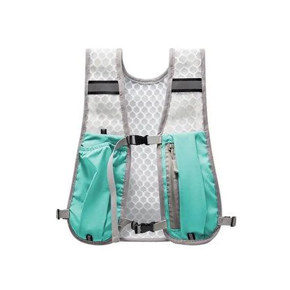 Biking Running Storage Vest Lightweight Running Vest Reflective Hydration Water Chest Pack with Phone Storage Pocket