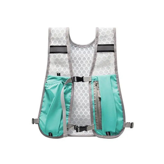 Biking Running Storage Vest Lightweight Running Vest Reflective Hydration Water Chest Pack with Phone Storage Pocket